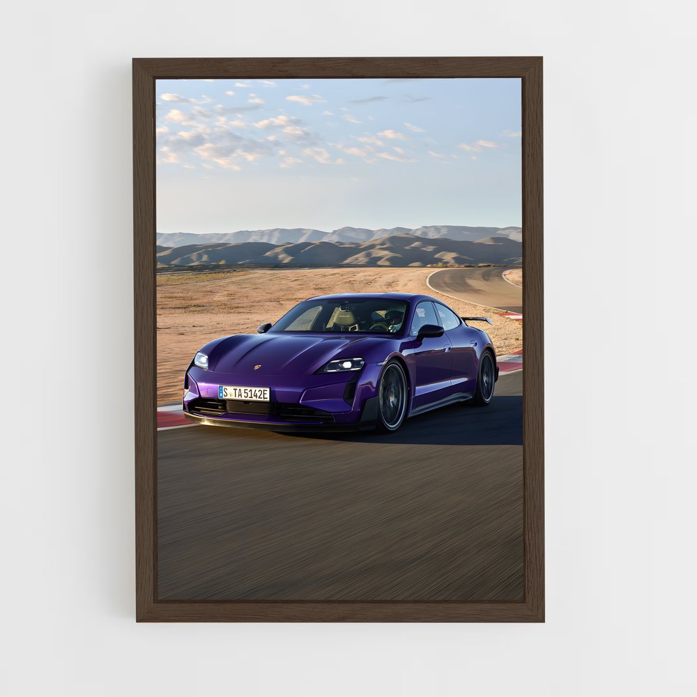 Poster Turbo Violet – affiche Porsche (vue 5)